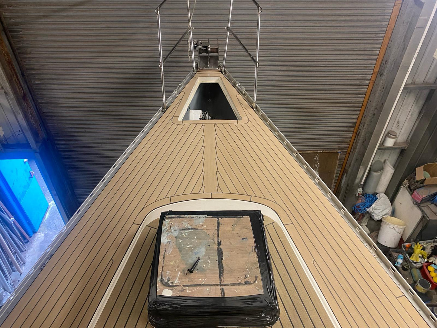 Oyster 430 sailboat pvc synthetic teak deck- Free sample and quote request