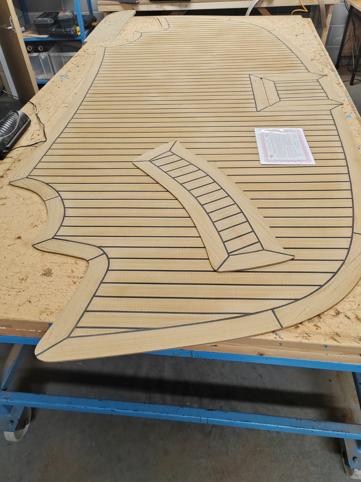 Doral 31 Intrigue pvc synthetic teak deck- Free sample and quote request