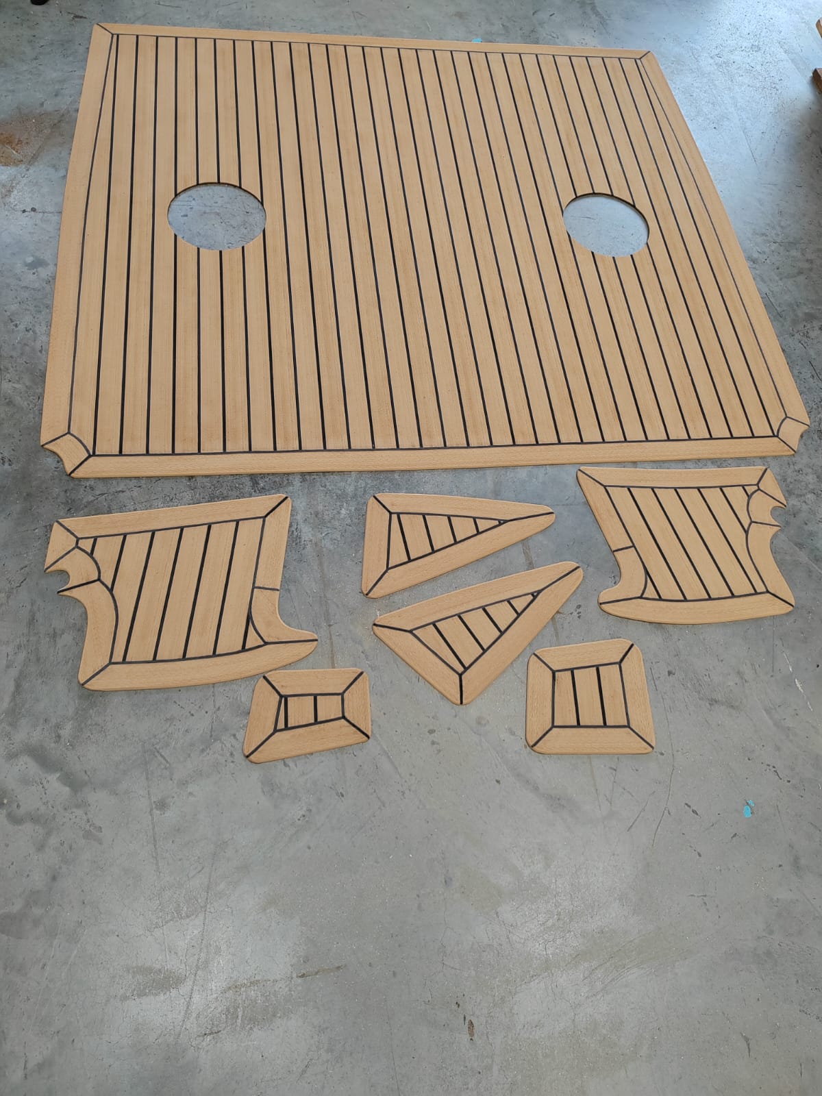 Smartliner Sunbreeze 226 pvc synthetic teak deck- Free sample and quote request