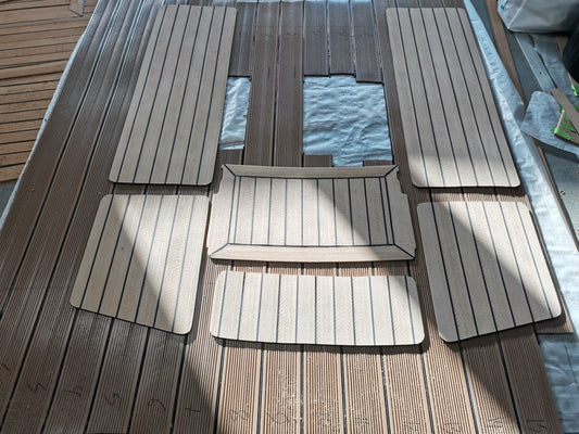 Elan 333 sailboat pvc synthetic teak deck- Free sample and quote request