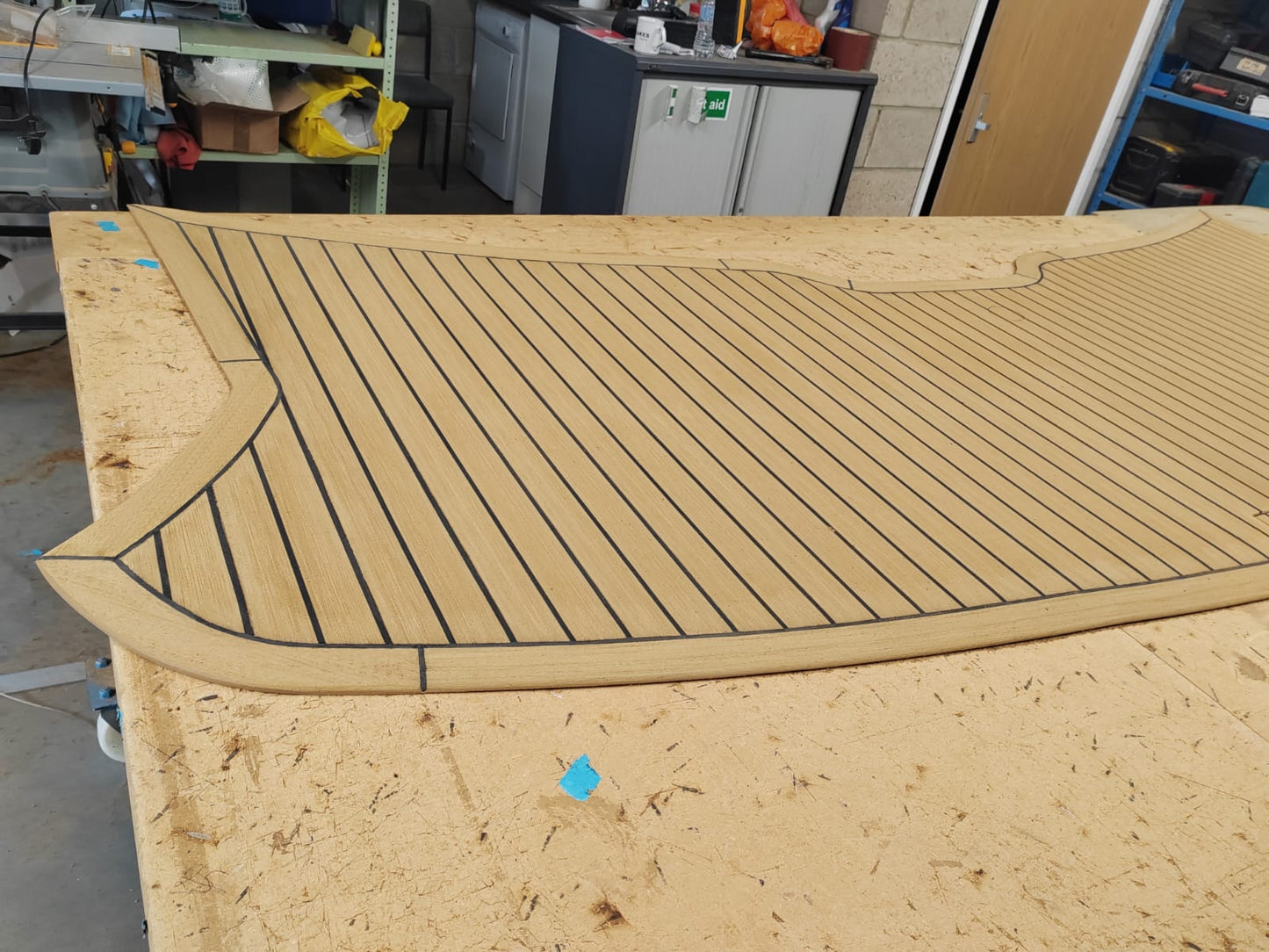 Sunseeker Seahawk 34 pvc synthetic teak deck- Free sample and quote request