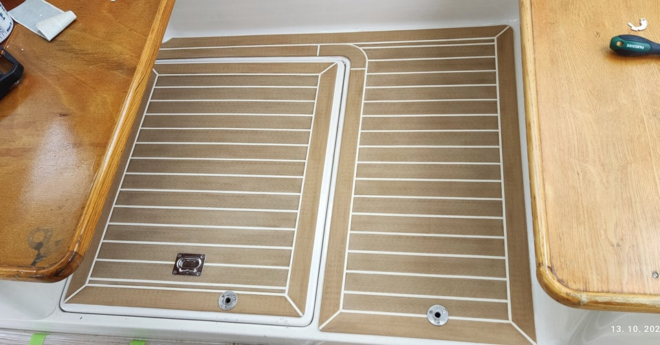 Adria 1100 pvc synthetic teak deck- Free sample and quote request