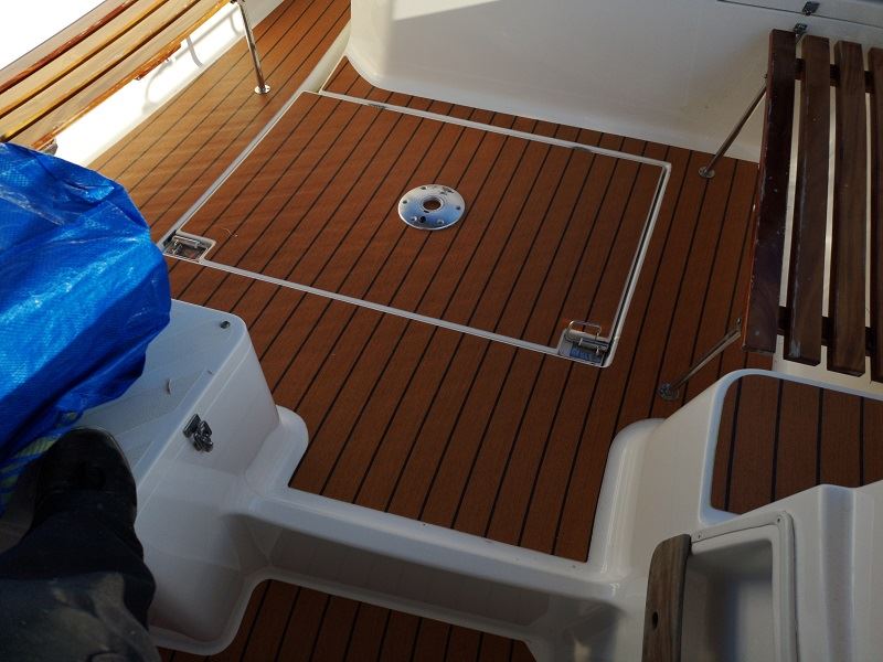 Aqualine 595 pvc synthetic teak deck - Free sample and quote request