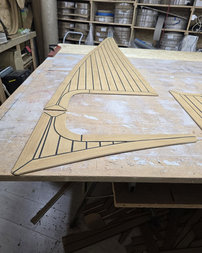 Pacific Horizon 46 pvc synthetic teak deck- Free sample and quote request
