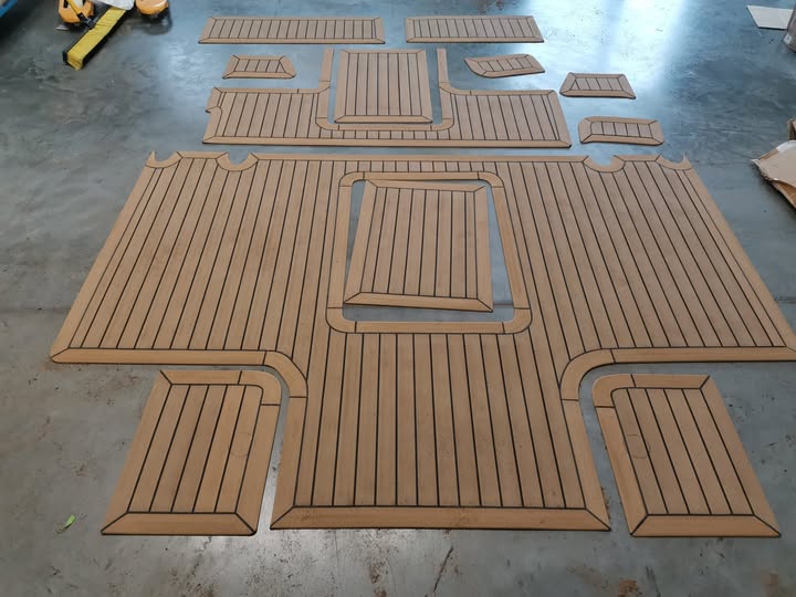 Galeon 700 powerboat pvc synthetic teak deck- Free sample and quote request