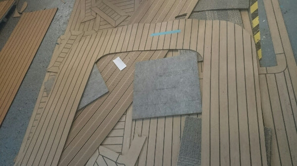 Moody 36 sailboat pvc synthetic teak deck- Free sample and quote request