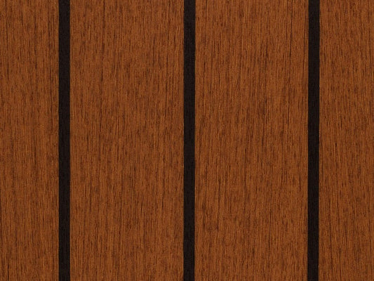 375 Teak and ebony IMO soleboard cut length surface vinyl per linear m off the roll- Free sample and quote request