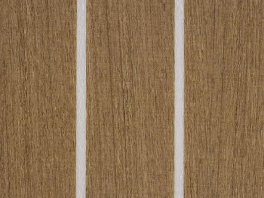 378 Teak and ivory IMO soleboard cut length surface vinyl per linear m off the roll- Free sample and quote request