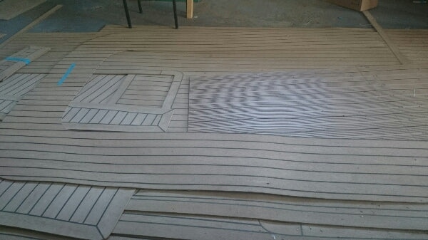 Moody 36 sailboat pvc synthetic teak deck- Free sample and quote request