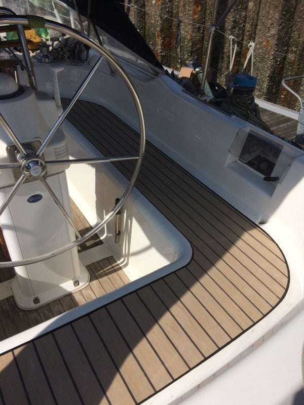 Moody 36 sailboat pvc synthetic teak deck- Free sample and quote request