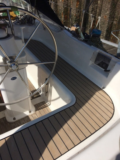 Moody 36 sailboat pvc synthetic teak deck- Free sample and quote request