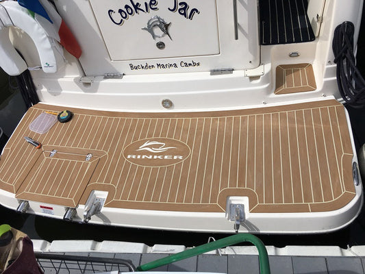 Rinker 30 pvc synthetic teak deck- Free sample and quote request