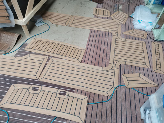 Moody 31 Mk2 sailboat pvc synthetic teak deck- Free sample and quote request