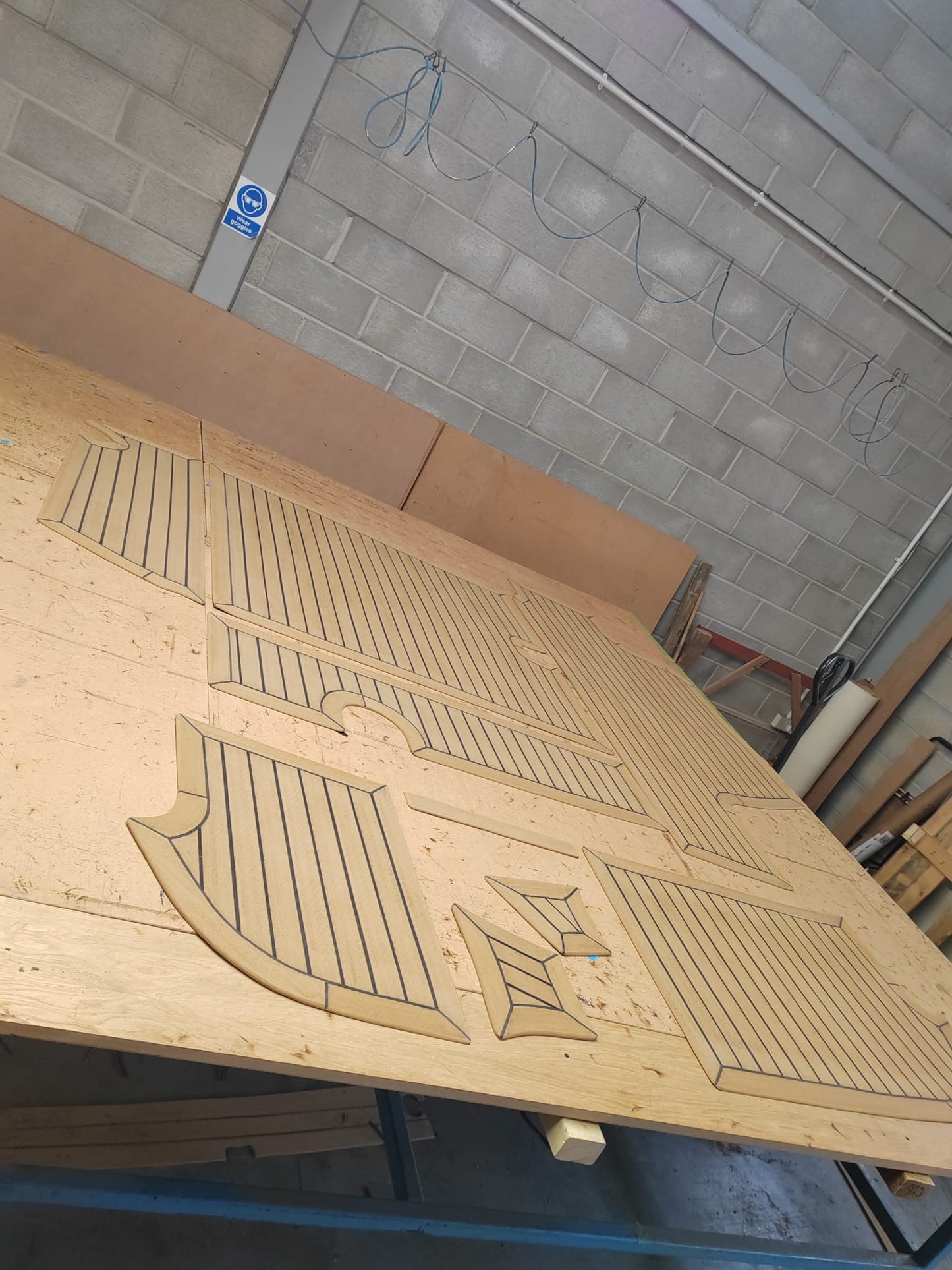 Jeanneau Cap Camaret 6.25 powerboat pvc synthetic teak deck- Free sample and quote request