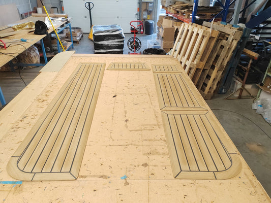 Cornish crabber Mystery 35pvc synthetic teak deck- Free sample and quote request