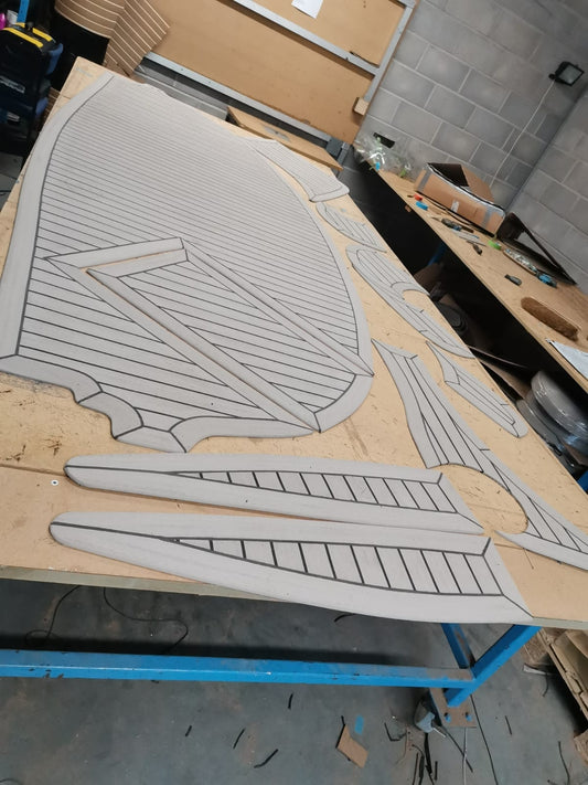 Sunseeker Portofino 25 pvc synthetic teak deck- Free sample and quote request