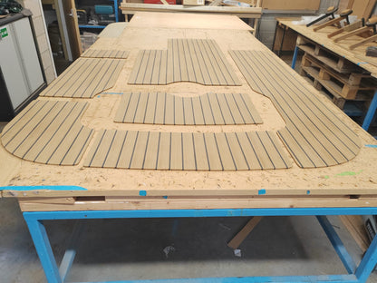 Moody 33 Eclipse pvc synthetic teak deck- Free sample and quote request