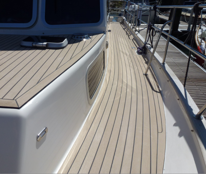 Corvette boats pvc synthetic teak deck- fitted by certified installers - Free sample and quote request