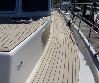 Corvette boats pvc synthetic teak deck- fitted by certified installers - Free sample and quote request