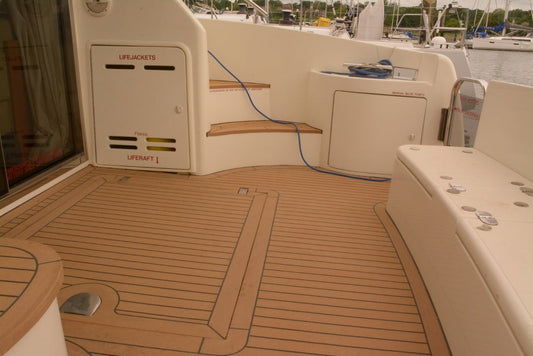 Azimut 42 pvc synthetic teak deck- Free sample and quote request