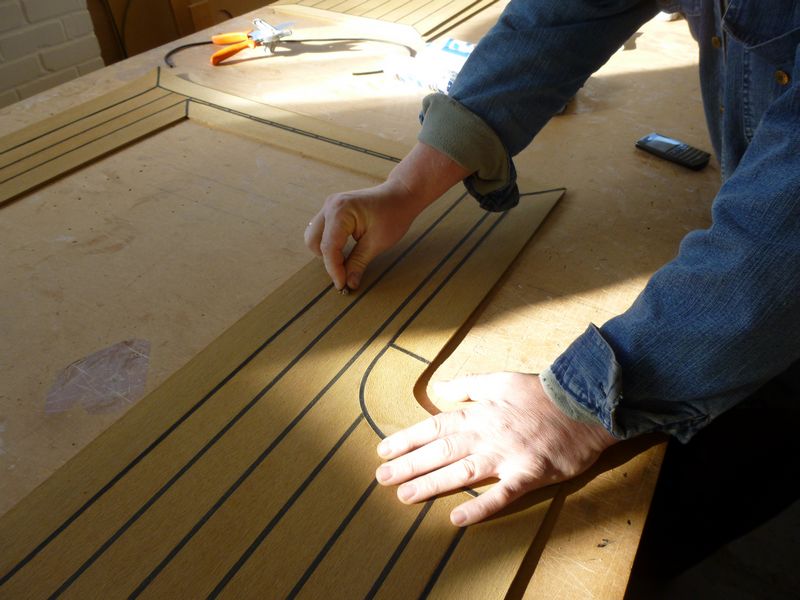 Teektrue approved synthetic teak deck panels for fitting by certified fitters