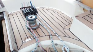 Westerly Corsair pvc synthetic teak deck- Free sample and quote request