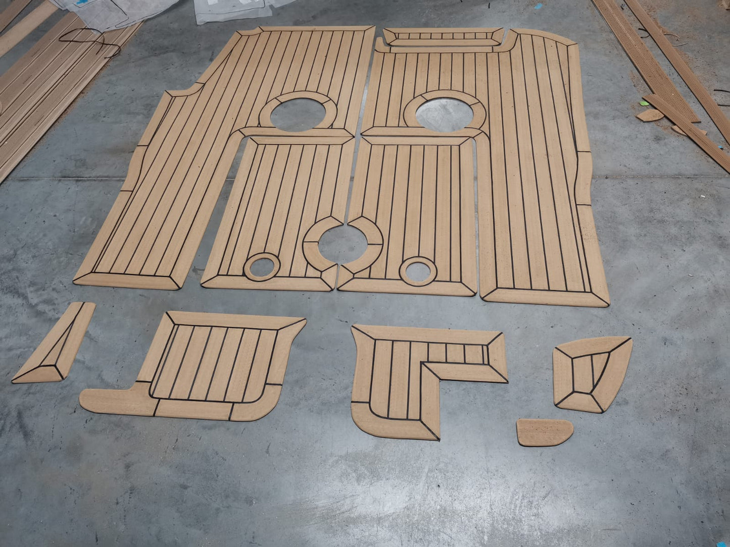 Quicksilver wa 555 Commander pvc synthetic teak deck- Free sample and quote request