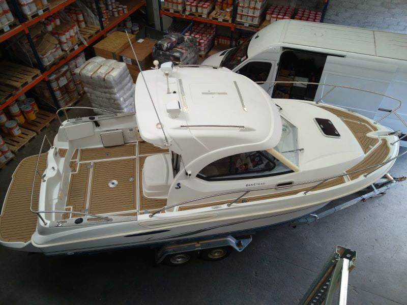 Beneteau Antares 780. pvc synthetic teak deck- Free sample and quote request