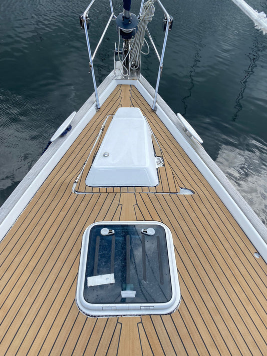 Beneteau 210 Sailboat pvc synthetic teak deck- Free sample and quote request