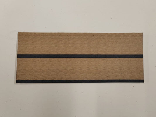 Teektrue approved PVC synthetic teak decking for certified deck panel assemblies
