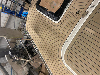 Oyster 430 sailboat pvc synthetic teak deck- Free sample and quote request