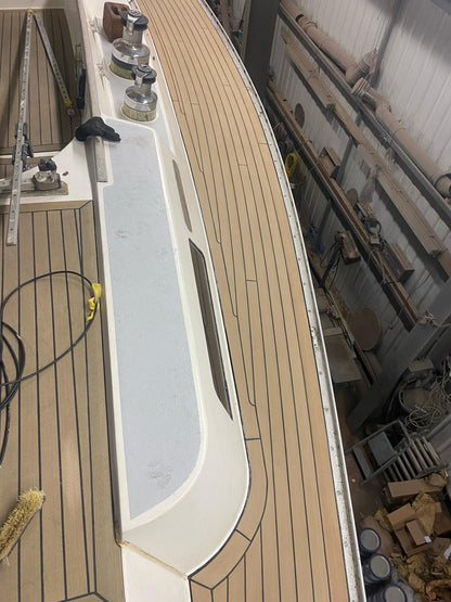 Oyster 430 sailboat pvc synthetic teak deck- Free sample and quote request