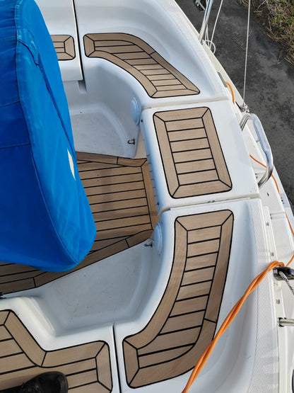 Bavaria 34.  Bavaria Sailboat pvc synthetic teak deck- Free sample and quote request