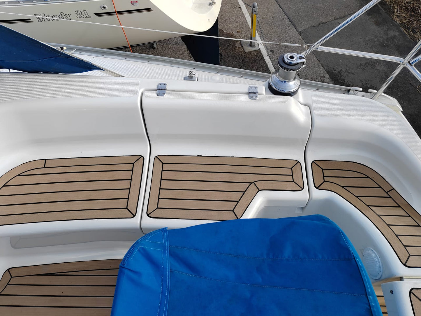 Bavaria 34.  Bavaria Sailboat pvc synthetic teak deck- Free sample and quote request