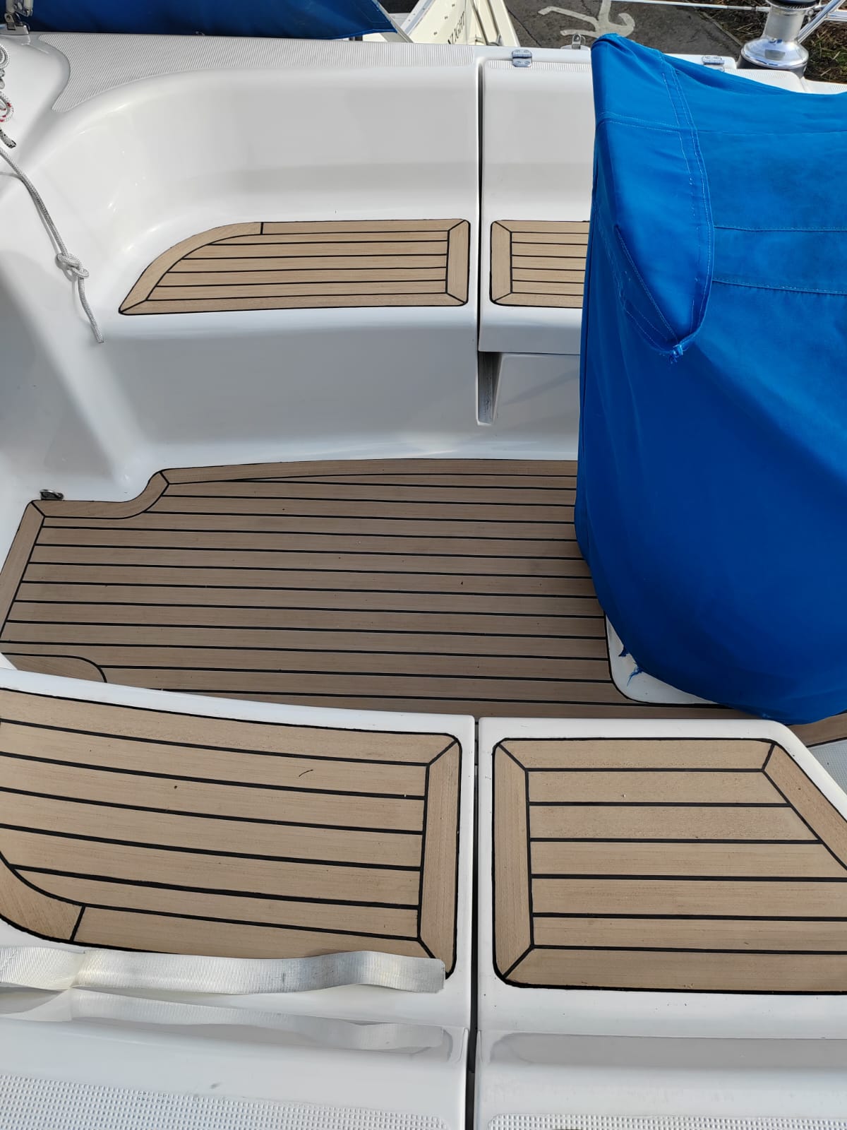 Bavaria 34.  Bavaria Sailboat pvc synthetic teak deck- Free sample and quote request