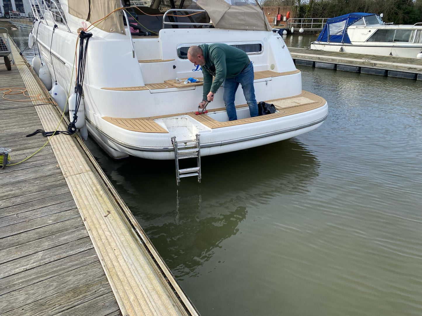 Sealine F43 pvc synthetic teak deck- Free sample and quote request