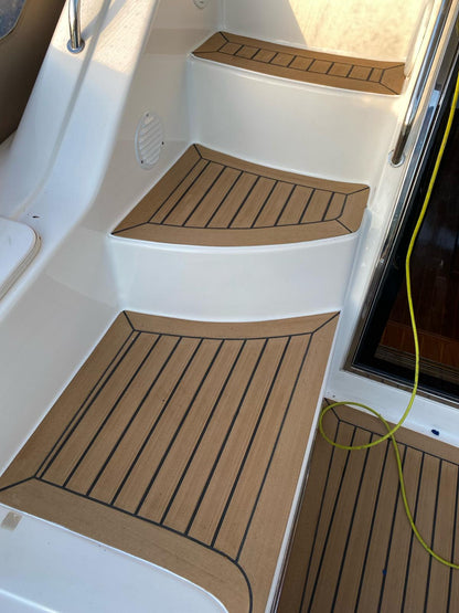 Sealine F43 pvc synthetic teak deck- Free sample and quote request