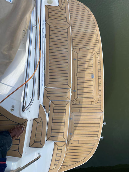 Sealine F43 pvc synthetic teak deck- Free sample and quote request