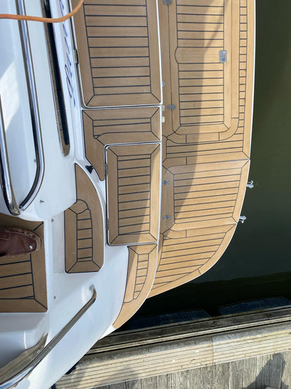 Sealine F43 pvc synthetic teak deck- Free sample and quote request