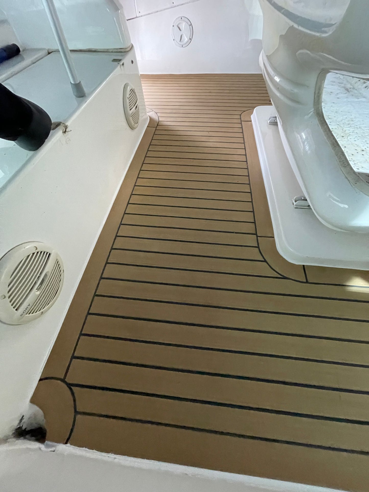 Sealine F43 pvc synthetic teak deck- Free sample and quote request