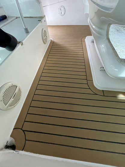 Sealine F43 pvc synthetic teak deck- Free sample and quote request