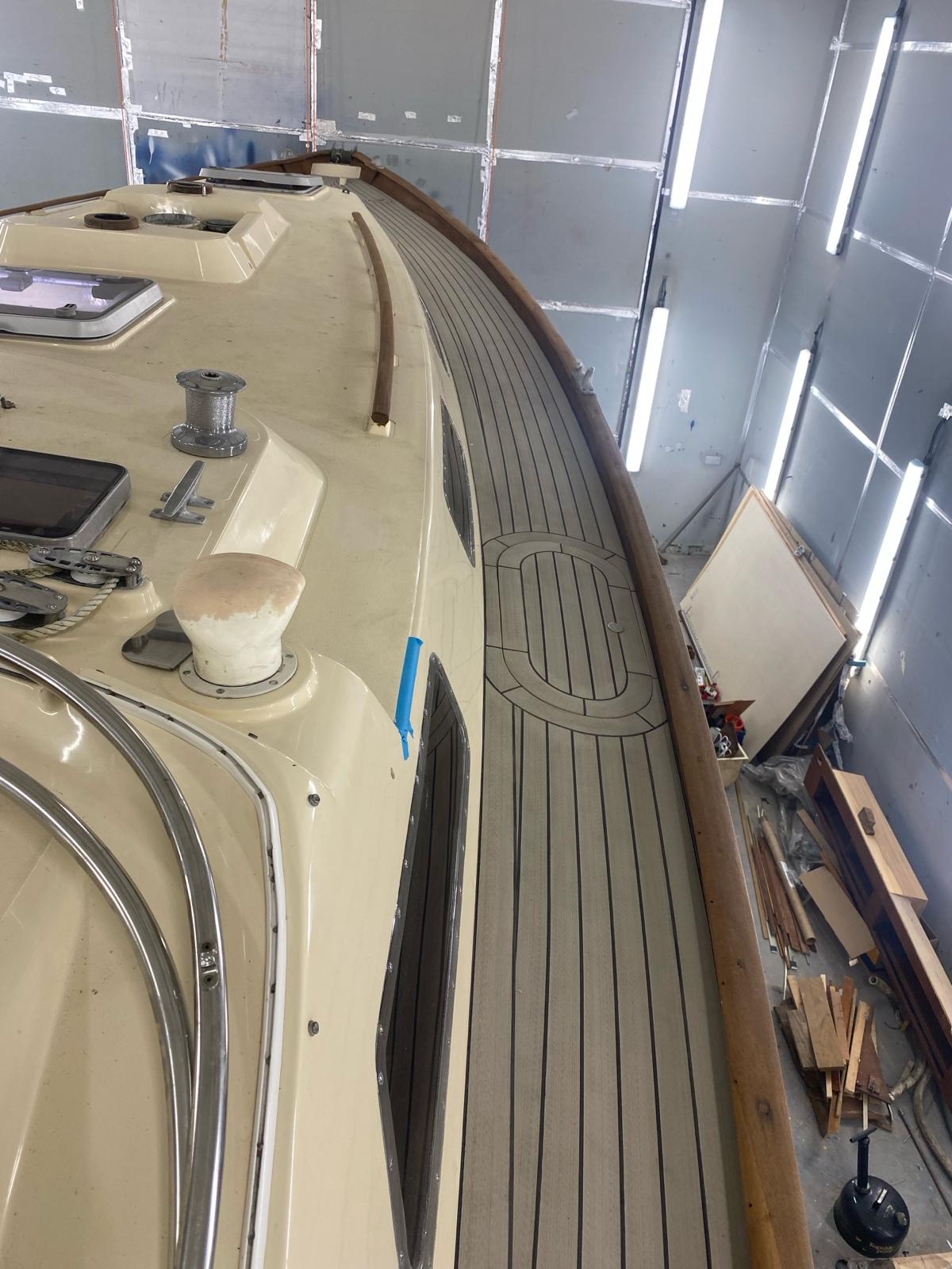 Nicholson 40 Yacht pvc synthetic teak deck- Free sample and quote request