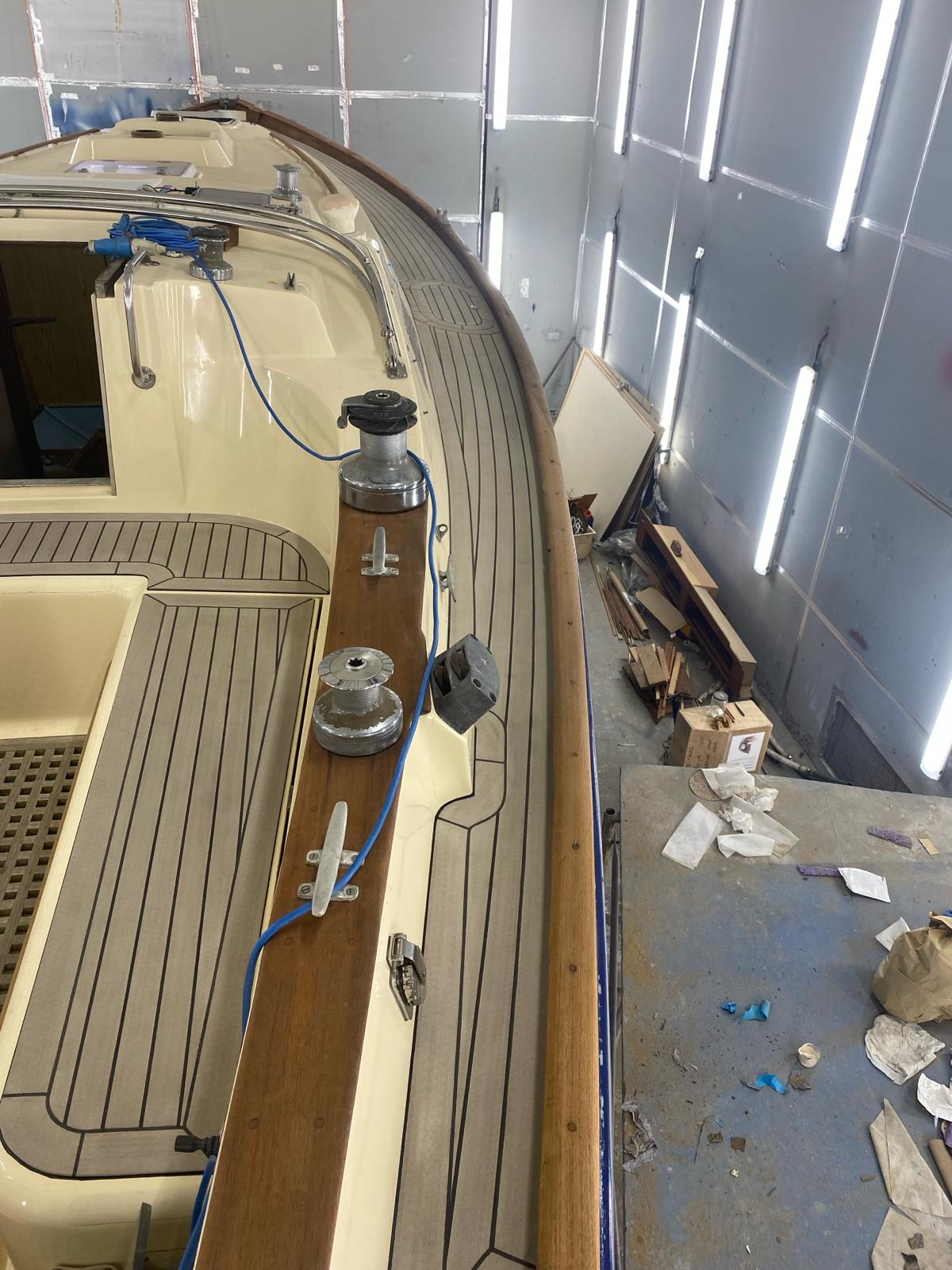 Nicholson 40 Yacht pvc synthetic teak deck- Free sample and quote request