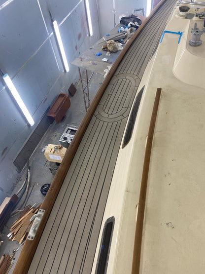 Nicholson 40 Yacht pvc synthetic teak deck- Free sample and quote request