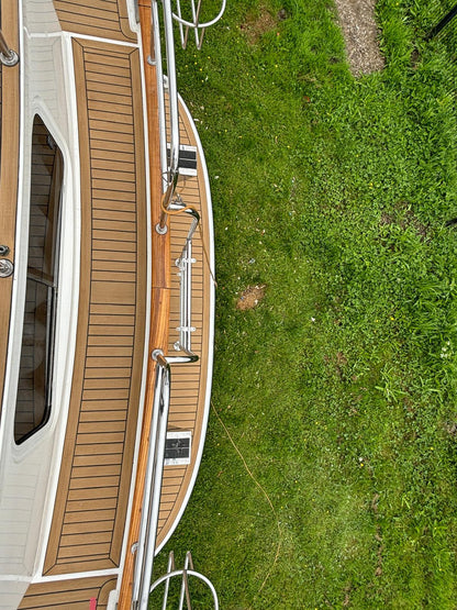 Corvette boats pvc synthetic teak deck- fitted by certified installers - Free sample and quote request