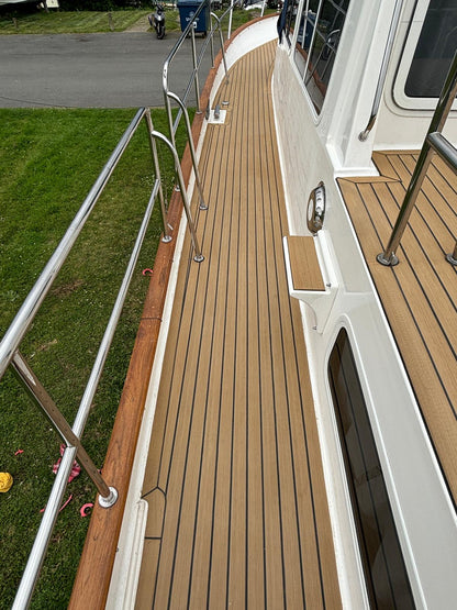 Corvette boats pvc synthetic teak deck- fitted by certified installers - Free sample and quote request