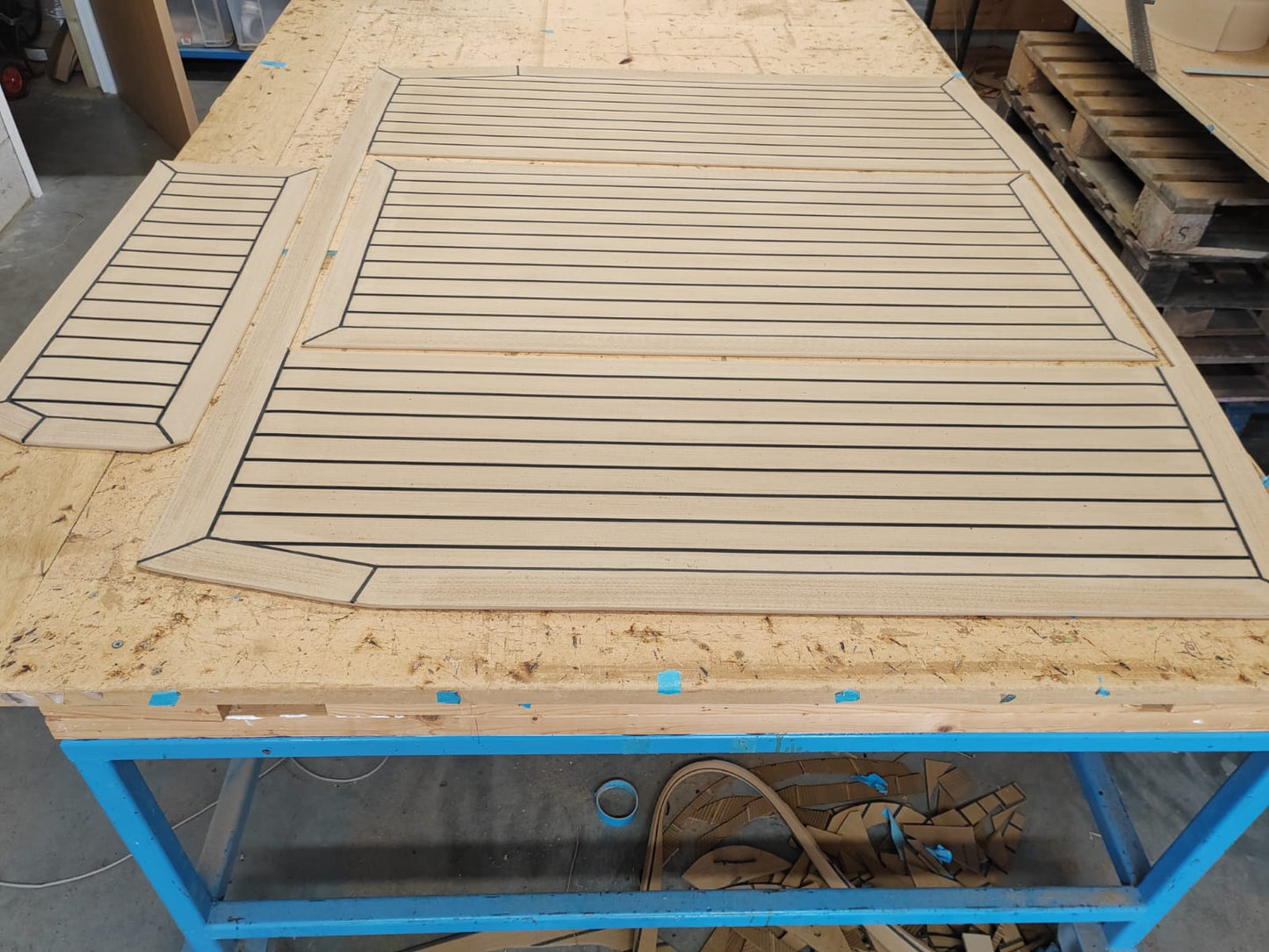 Sunseeker Mustang pvc synthetic teak deck- Free sample and quote request