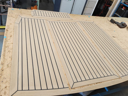Sunseeker Mustang pvc synthetic teak deck- Free sample and quote request