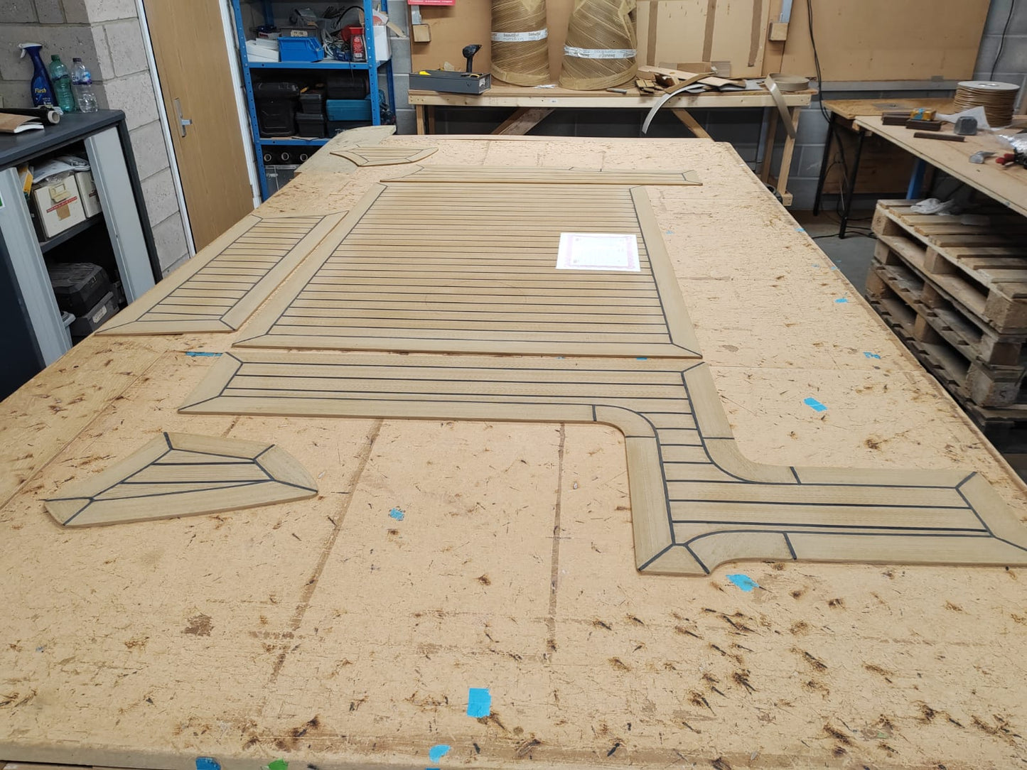 Jeanneau Merry Fisher 795 powerboat pvc synthetic teak deck- Free sample and quote request