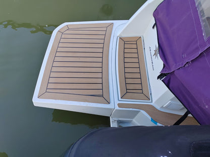 Jeanneau Merry Fisher 795 powerboat pvc synthetic teak deck- Free sample and quote request